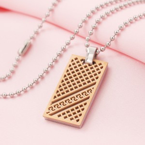 Оптовое двухцветное ожерелье с подвеской из нержавеющей стали