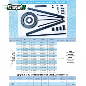 Ферритовый режущий магнит (мокрый пресс)