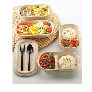 Овальные ящики для быстрого питания на вынос, биоразлагаемые контейнеры для упаковки пищевых продуктов из багассы с прозрачной ...