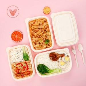 экологически безопасная упаковка быстрого питания упаковочная коробка может биодеградировать кукурузный крахмал прямоугольны...