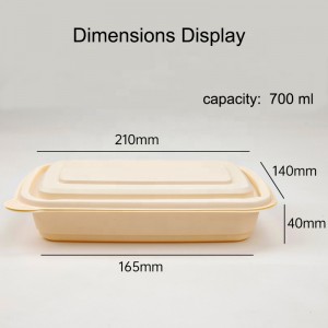 экологически безопасная упаковка быстрого питания упаковочная коробка может биодеградировать кукурузный крахмал прямоугольны...