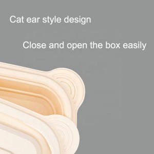 разлагающаяся кукуруза крахмал быстрого питания упаковочная коробка прямоугольная внешняя продажа пищевой контейнер