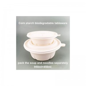экологический тип биологически деградируемые пищевые упаковочные контейнеры внешняя продажа кукурузный крахмал одноразовый п...