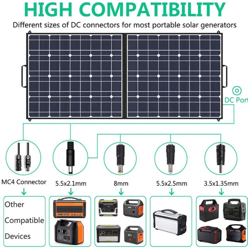 100W солнечный складной мешок