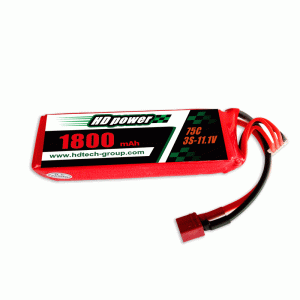 высокочистый источник питания 1800mAh 75C 3S 11.1V литиевая батарея