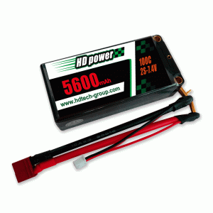 HD 5600mAh 100C 2S 7.6V монококовая литиевая батарея