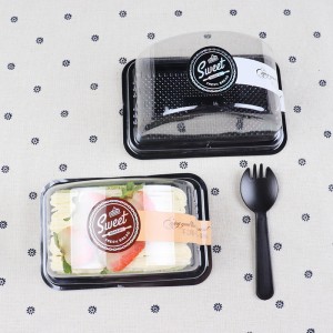 Одноразовые пищевые нетоксичные блистерные коробки изогнутые прозрачные коробки для торта на вынос, упаковка для десертов