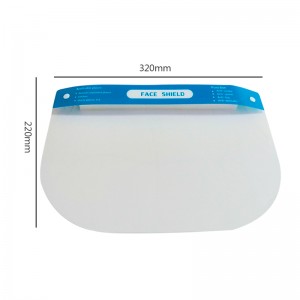 2021 EN 166 Защитный козырек для лица с защитой от царапин, защита от царапин, анфас, защитный козырек