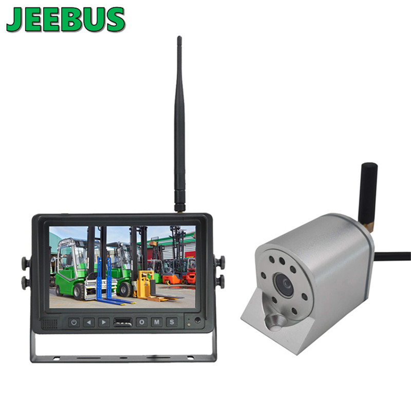 Беспроводная Wi-Fi камера безопасности 2,4 ГГц с AHD 7-дюймовым монитором DVR Система мониторинга парковки для грузовых автомобилей и инженерных транспортных средств