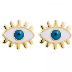 европейские и американские трансграничные моды женская медь капля простая серьга дьявол глаз сережки