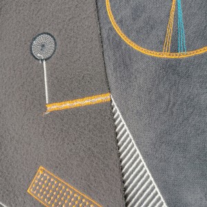 Вышитая фланелевая ткань BNT6868