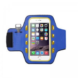 Бесплатный образец может быть настроен подготовленные спортивные Светодиодные светлые черные повязки телефона сотовый телефон