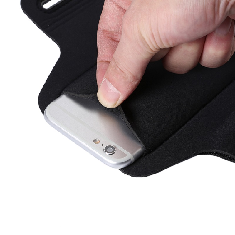 Бесплатный образец может быть настроен подготовленные спортивные Светодиодные светлые черные повязки телефона сотовый телефон