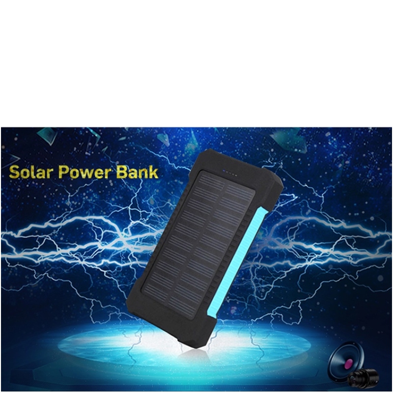 Солнечный банк Power Dual USB Power Bank 20000mAh водонепроницаемая батарея зарядное устройство Внешняя портативная солнечная панель со светодиодным светом