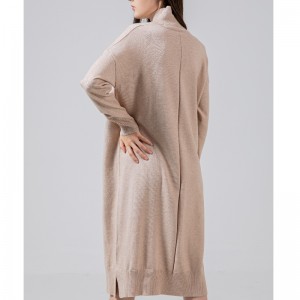 Fashion Trend Trend Досуг Джокер Базовое вязаное платье с высокой шеей 68033#