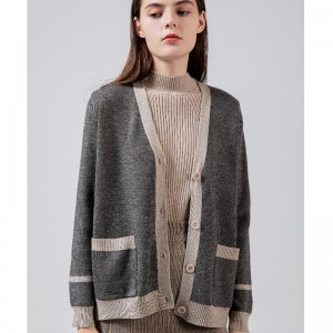 Модная Trend Casual Joker Weave Wemp вязать короткометражным пальто 69012#