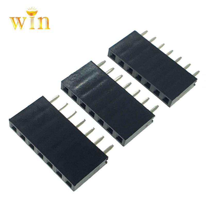 1x7P 180 ° Вертикальный DIP-контактный заголовок женский розетка H8.5mm