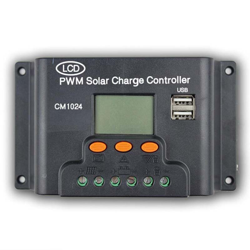 CM1024Z LCD Dual USB Солнечное зарядное устройство контроллер 10A 20A 12V/24V Auto Солнечная панель Регулятор панели Заряд батареи батареи PWM