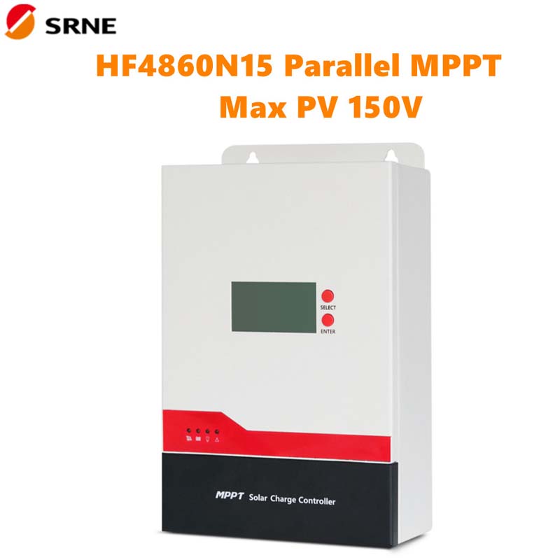 Srne MPPT 60A 12V 24V 36V 48V Авто Солнечная вне сетка Регулятор регулятора зарядки MAX 150 В Вход Паналлер Параллельный контроллер HF4860N15