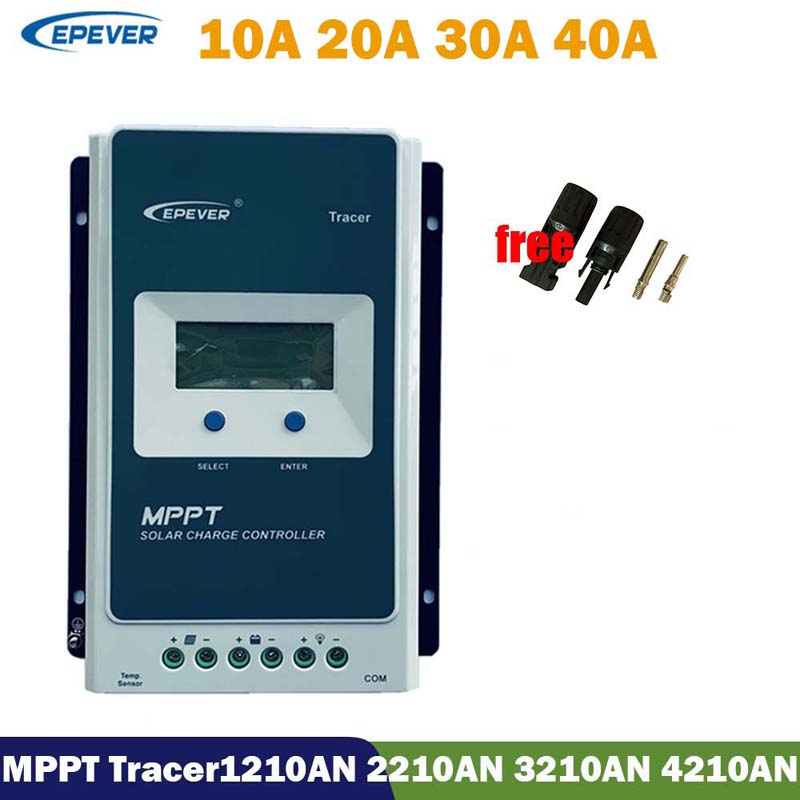 Egever MPPT Tracer 12V 24V 40A 30A 20A 10A Солнечный регулятор панели на солнечной панели ЖК-дисплей для свинцовой кислоты литиевой батареи