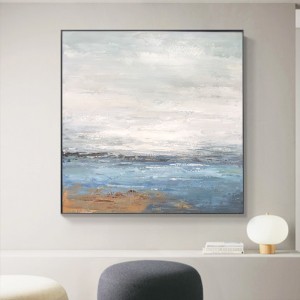 Seascape Pure Handmade Абстрактные произведения искусства Обрамленные акриловые картины настенные украшения на стене Холст Маслом живопи...