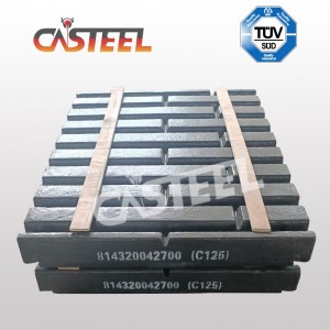 Высокий марганец C125 Chrome Материал в запасные части Fixe челюсть