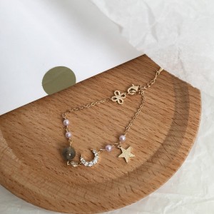 Звездный лунный жемчужный браслет