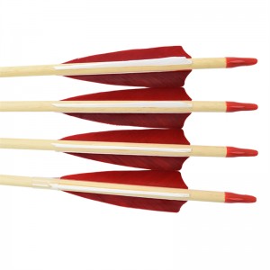 Elong Outdoor 110260-01 28 дюйма деревянная стрелка с индюлью перью стрельбу и охоты