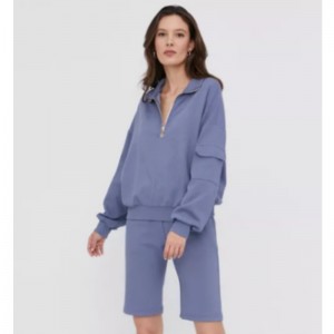 Упругий гладкий джерси спортивный костюм