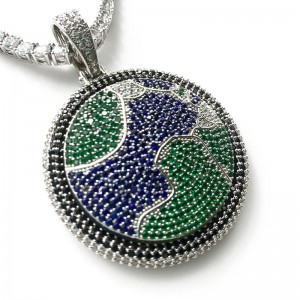 Новый Полный Zircon Diamond Rireadable Земля Земля Длинный Долгий Телефон Ремешок Ожерелье