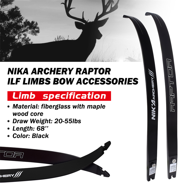 Nika Archeryery 270007 25H @ 68 дюймов ILF Archery Recurve Bow Lightb для восстания лук набор целевой охоты и стрельбы
