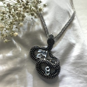 Простой хип-хоп Ювелирные Изделия Золото Цвет Металлические Цепные Клавишечные Ожерелье Кристалл Животное Змея Подвеска Ожерел...