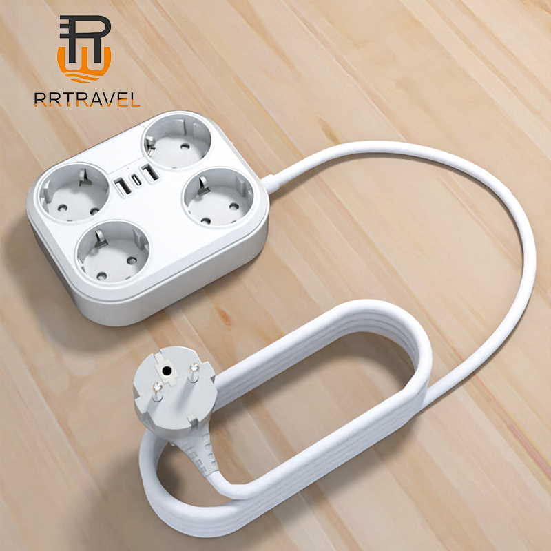 Новый продукт Немецкий стандарт с помощью линии Plug, с USB, а также типа C, немецкой стандартной доски поверхностной вилки поверхности, 110-240V AC универсальный розетка