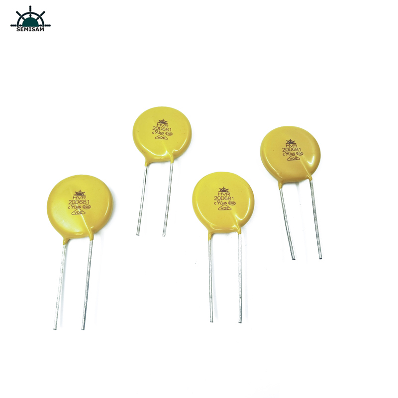 Китай Оригинальный производитель, желтый кремний MOV 20mm 20d681 680V ZOV VARISTOR MOV для защиты от перегрузки