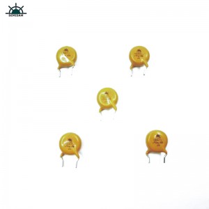 Китай Компоненты пассивной электроники ODM, желтый MOV 10mm HVR10D621K варистор оксида цинка цинка