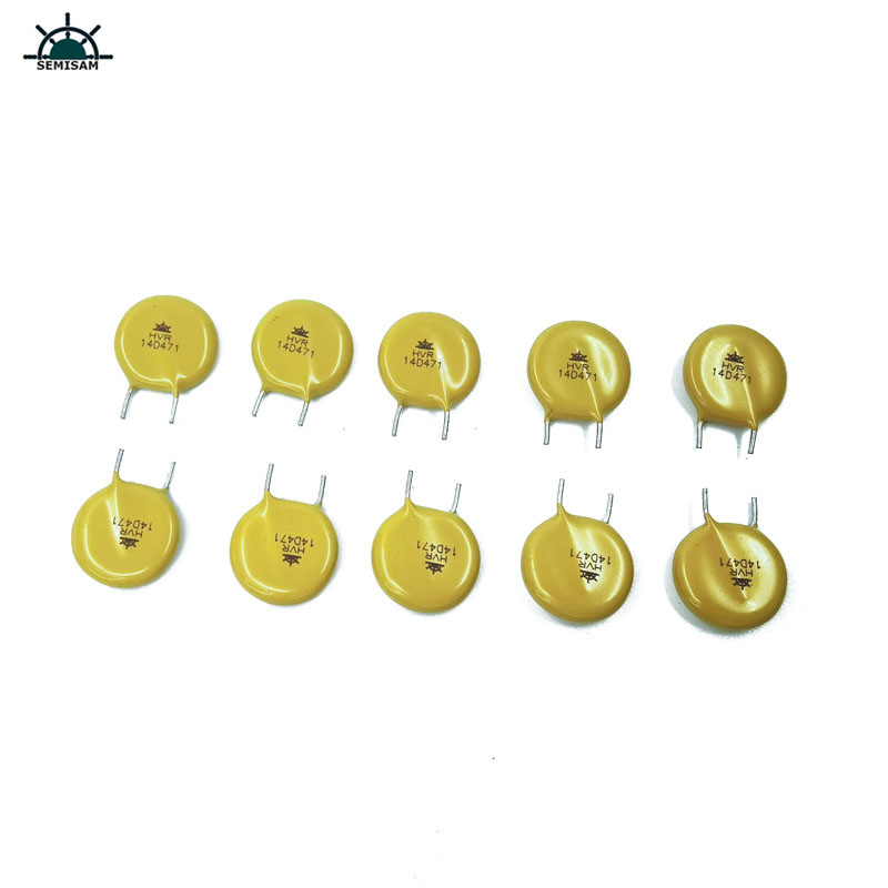Китай Комплектующие электроники, желтый резистор MOV14mm 14d471 470V Zov insperial Varistor Mov 5mm
