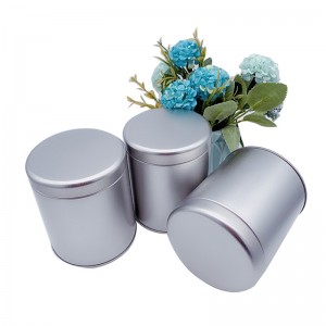 Матовый пищевой сорт Tinplate уплотненные круглые банки серебряные внутренние стопоры крышки чайные банки (90 мм * 90 мм)