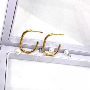 Вакуумное золото из нержавеющей стали 18k/14K серьги обруч