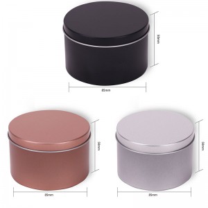 8 унций черная женская свеча ароманка ароматерапия металлическая упаковка свеча банка 85 * 50 мм