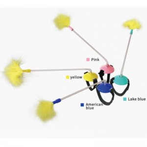 Фабрика прямой поставку домашних животных, кошка самовосстановленная игрушка кошка воротник шеи игрушка пружинная нога с крано...