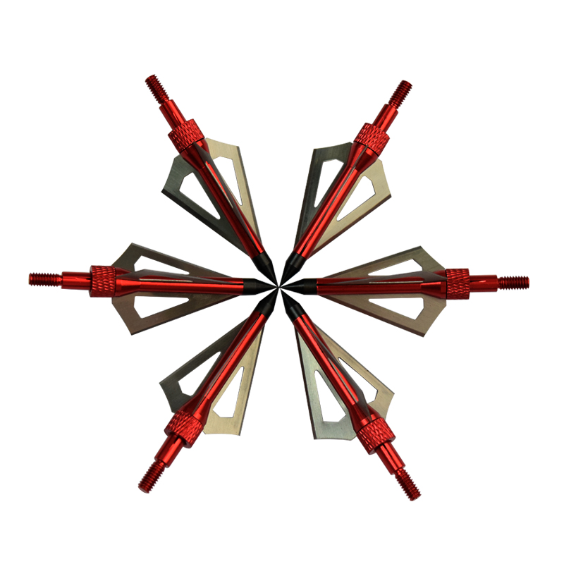 Nika Archery 15B005 100/125 Зерно из нержавеющей стали Broadhead для Archery Bow Hunting 3 Blades Broadhead