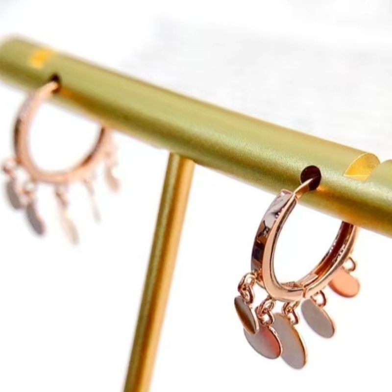 Тучень Ювелирные Изделия Фабрика Новый дизайн 18K Желтый/rose Gold Серьги Установите подарок для женщин