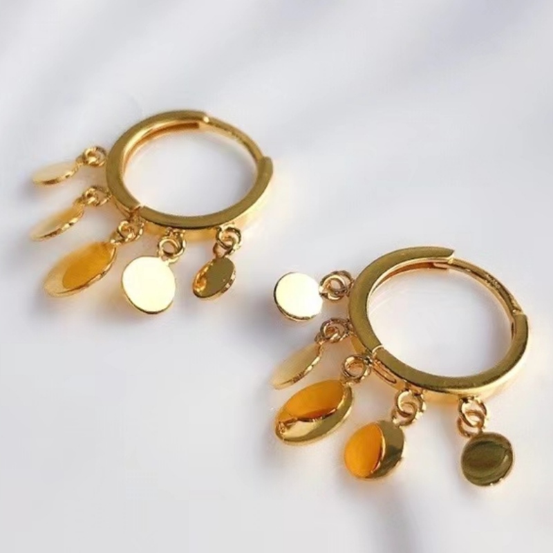 Тучень Ювелирные Изделия Фабрика Новый дизайн 18K Желтый/rose Gold Серьги Установите подарок для женщин