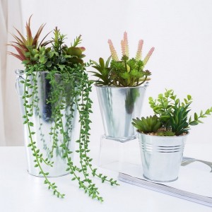 Фабрика прямой поставку искусственный сочный в железном горшке