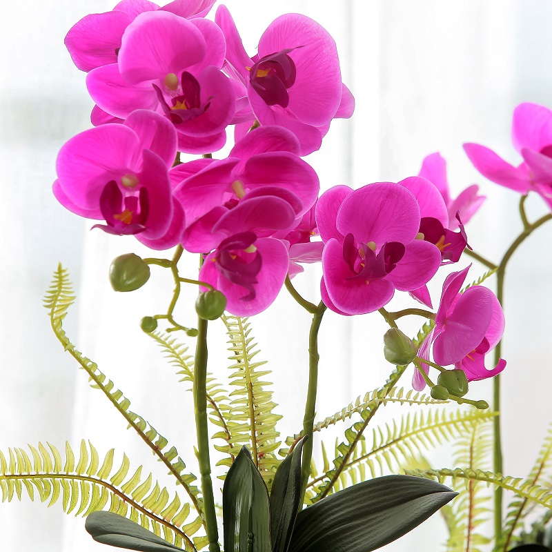 Горячие продажи красной горшечной искусственной орхидеи с высоким качеством