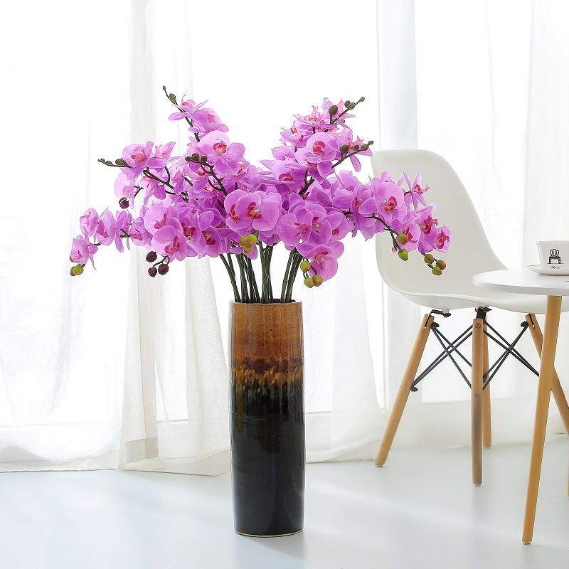 Высококачественная реальная коснутая одиночная филиала искусственная орхидея для продажи