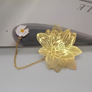 Рекламные латунные закладки Рекламные Золото выдолбленные Логотип Сувенирная металлическая закладка