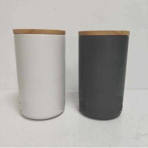 Wholesale высокий круглый с деревянной крышкой керамической керамической каменной канистральной баночкой