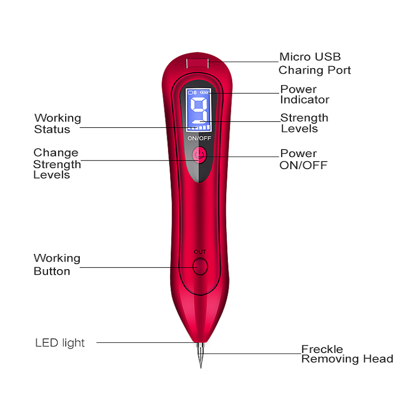 Beauty Plasma Pen Mage Tag Удаление веснушки Невус Акне Точка Развертка Снятие Снятие Красота Удаление ручки