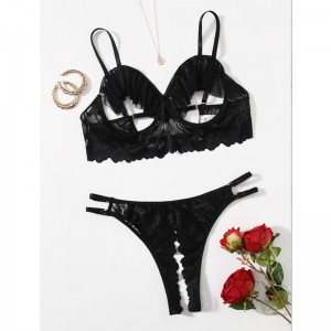 Новая Горячая Мода Черная Пустотехниковая Кружева Сетка Женщины Мини Платье Сексуальное Линри